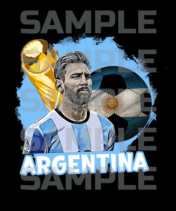 Argentina Futbol Soccer Copa Mundial World Cup 2022 PNG File Digital Download