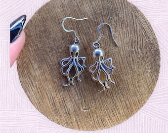 Octopus earrings, octopi earrings, kraken jewelry