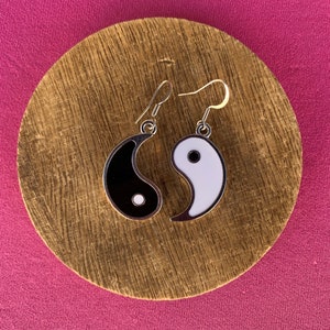 Yin Yang earrings, yin and Yang, lucky earrings