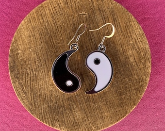 Yin Yang earrings, yin and Yang, lucky earrings
