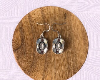 Cowboy hat earrings, western earrings