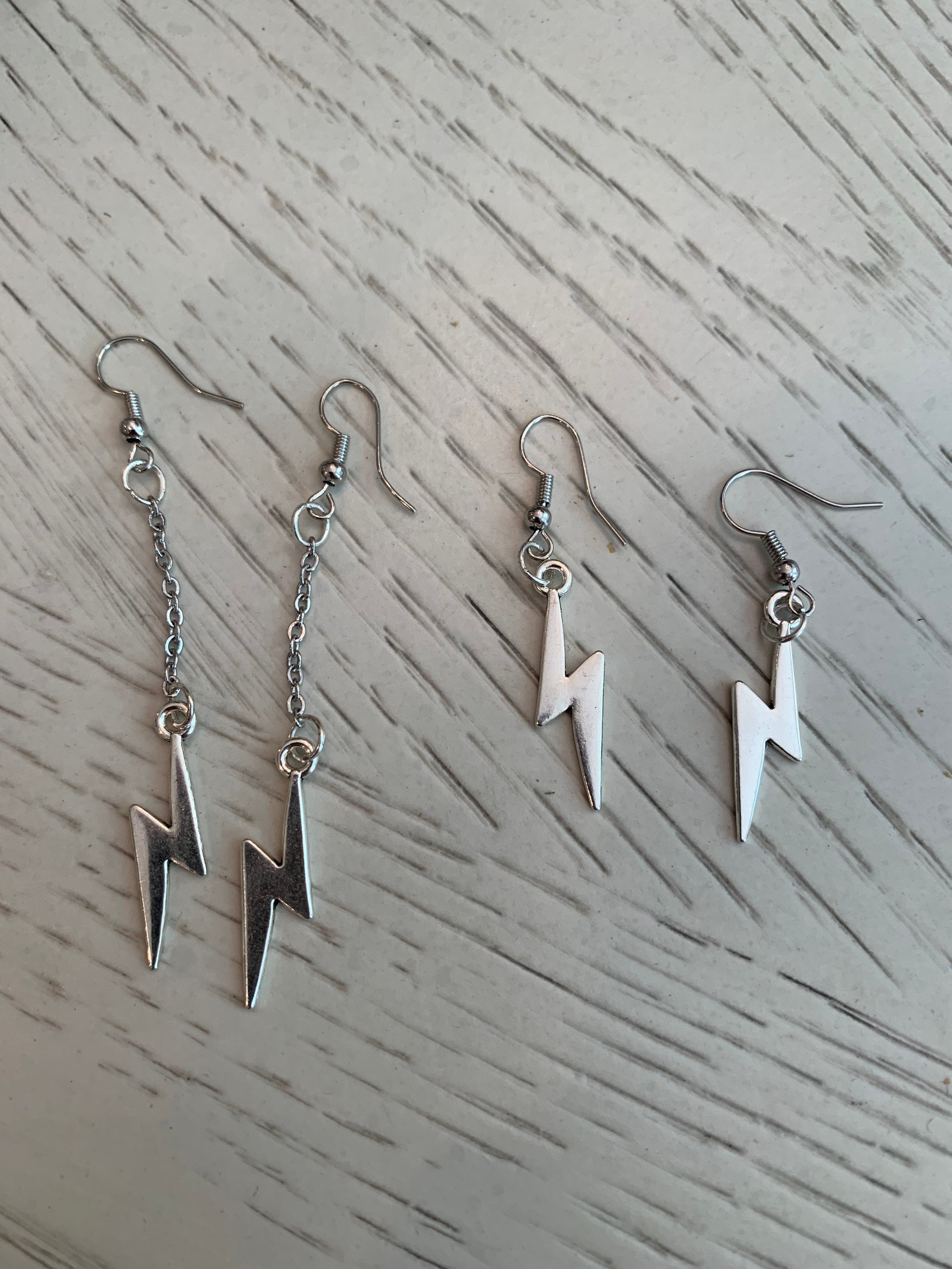 Lightning Bolt Earrings Bolt Earrings Lightning Bolts Etsy UK
