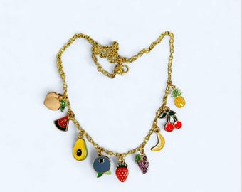 Fruit Charm Necklace