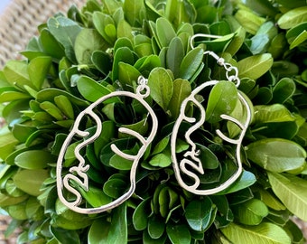 Face earrings, abstract face earrings, Picasso inspired earrings