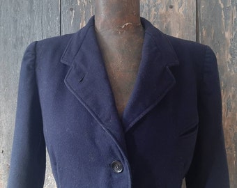 .RAR! antique blue ladies jacket*GIRL jacket*sporty women's jacket from the 1940s... Wool
