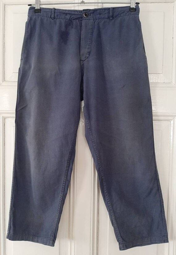 Old German 1940s WORK Pants*worker Pants ... Cotton*washed-out 