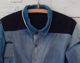 Rare! Antique HBT WORK JACKET*Work jacket*Men&#39;s jacket...Sanfor cotton*Herringbone woven