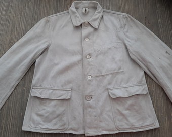 RAR ! antike HBT Jacke*Arbeitsjacke*Malerjacke von "Planet" 1940iger Jahre...reine Baumwolle Fischgrät gewebt