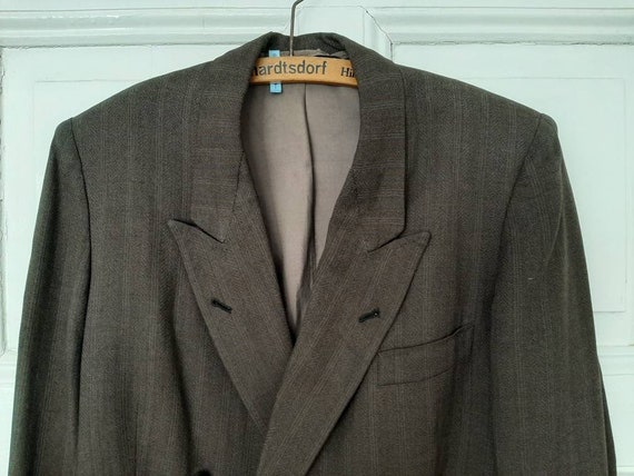 RARE ! antique brown SUIT JACKET*MEN'S JACKET dou… - image 4