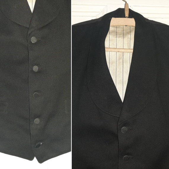antique black SUIT*FROCK COAT:coat+waistcoat+trou… - image 5