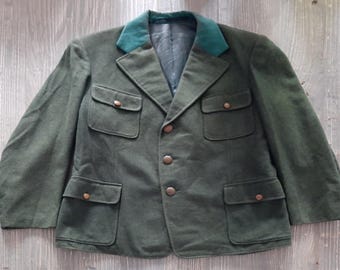 Circa 1950's French Bakery Double Breasted Jacket / White Soft