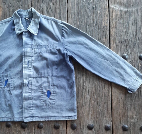 old German 60s blue work jacket*work jacket, colour-f… - Gem
