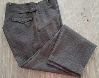 RARE! antique grey/anthracite MEN&#39;S TROUSERS*suit trousers*work trousers from the 1930s / 1940s