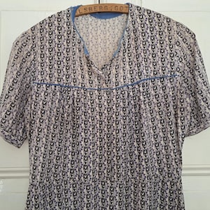 RARE! Antique women&#39;s dress*summer dress*short-sleeved women&#39;s dress*work dress*cotton dress from the 1940s
