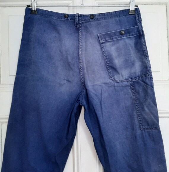 old German 1940s/50s WORK PANTS*worker trousers*c… - image 7