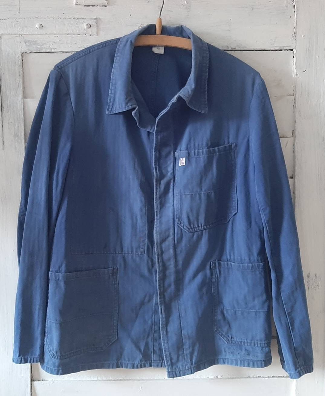 old & used 50s SANFOR work jacket*KÜBLER work jacket*work jacket*old vintage jacket*Sanfor cotton*herringbone woven