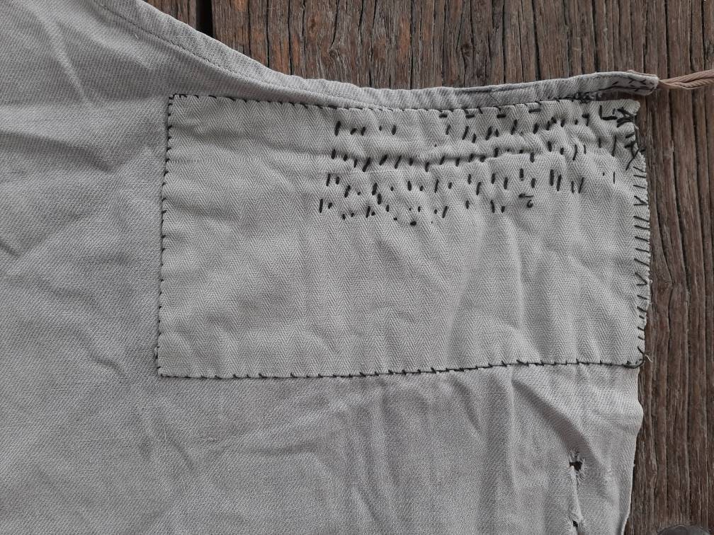 old German apron 1940/1950*work apron*tie apron*shoulder apron*worker apron*craftsman apron*artist apron*painter's apron