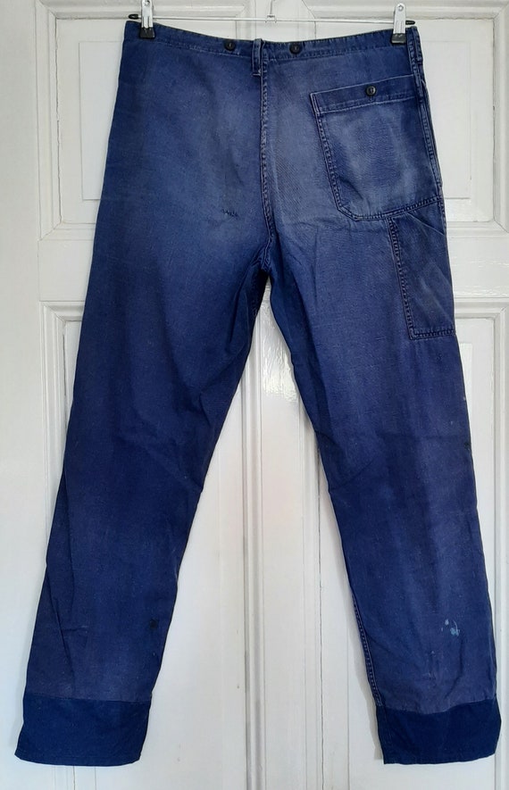 old German 1940s/50s WORK PANTS*worker trousers*c… - image 6