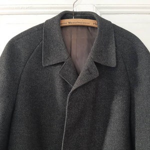 RARE! antique English 1960s MEN&#39;S COAT*wool coat*winter coat...Manufacturer: Genuine GLENDALE Fabric*Overcoat*black-grey