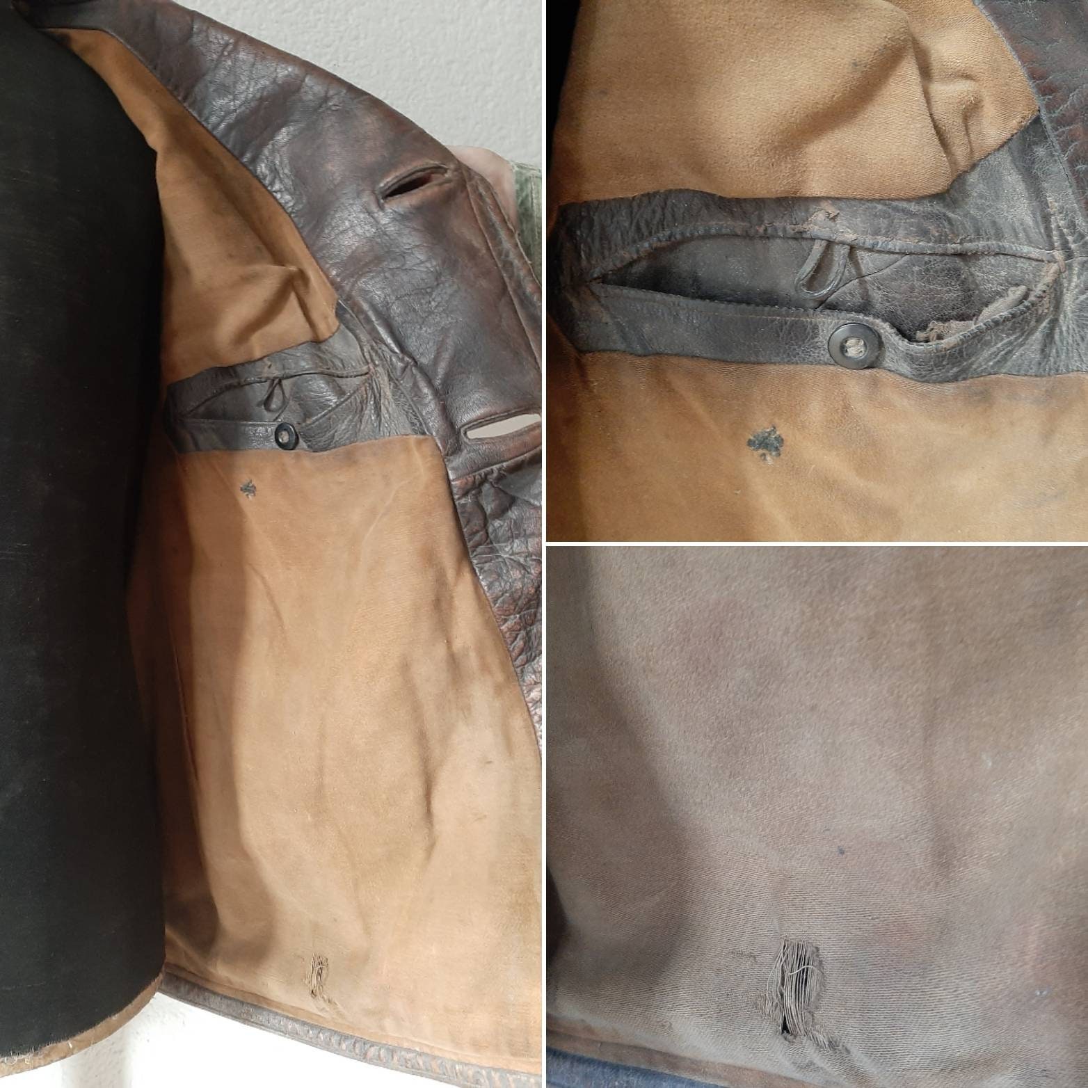 RARE! Antique 1930/1940s German Brown LEATHER JACKET RARE! Antique 1930/1940s German Brown LEATHER JACKET