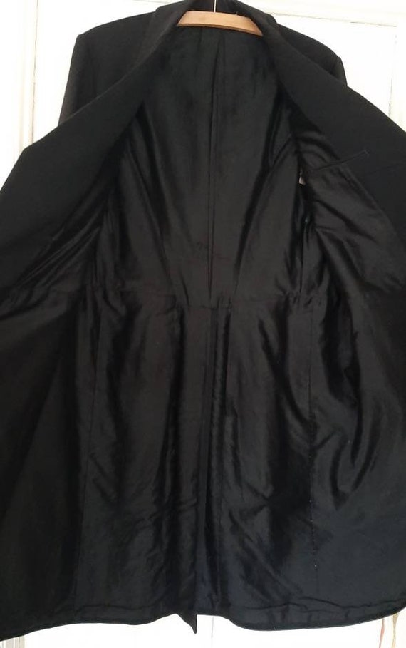 antique black SUIT*FROCK COAT:coat+waistcoat+trou… - image 3
