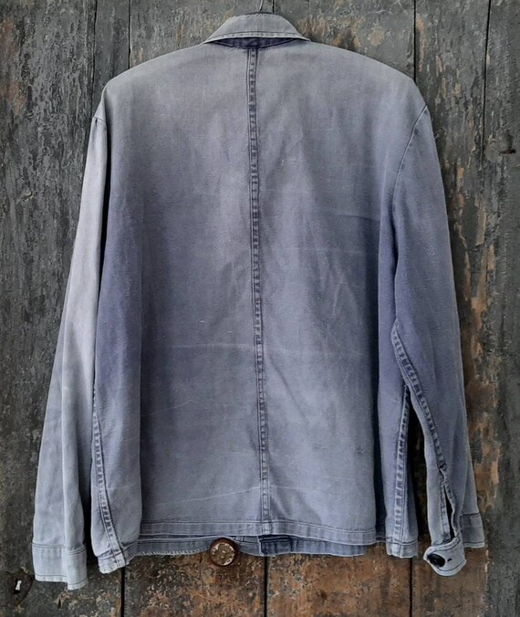 Old German 60s Blue Work Jacket*work Jacket, Colour-faded Old German 60s Blue Work Jacket*work Jacket, Colour-faded