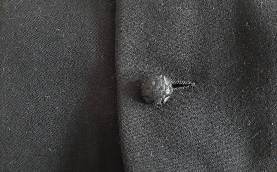antique black German VEST with reversing collar*4… - image 4