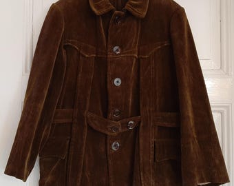 Circa 1950's French Bakery Double Breasted Jacket / White Soft