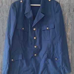 古いドイツのライヒスバーナージャケット*ワークジャケット*制服ジャケット*ヴィンテージ制服ジャケット*作業服...美しい藍色*綿