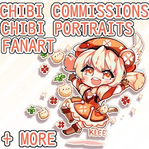 Chibi Art Commission, Chibi Character, Digital Art, Pet, Animal, Manga, Anime Fan art, Game, Portrait, Photo, D&D, Original Character OC