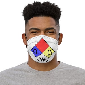 OwO hazard diamond premium face mask