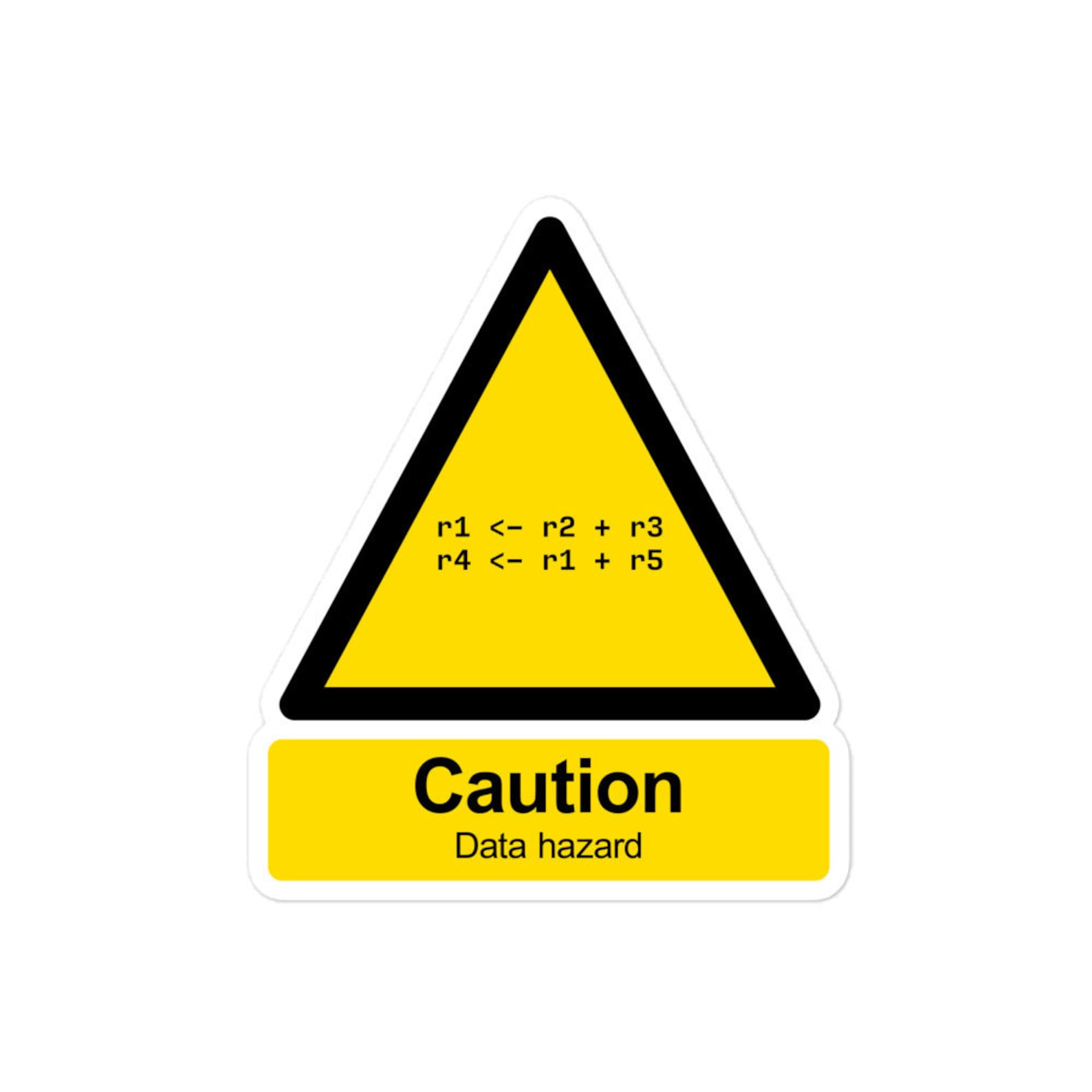 Data Hazard Caution Sign Vinyl Sticker Etsy