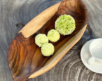 Medium Rosewood Natural Canoe Bowl