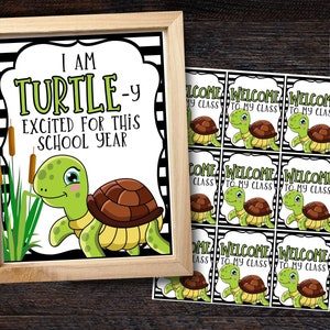 Turtle Welcome Back to School Sign & Tags (Digital Download)