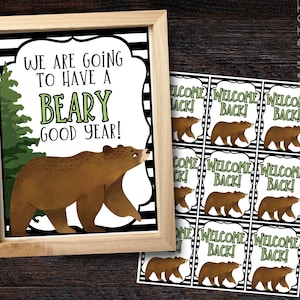 We are going to have a BEARY good year- 8x10- Wall Decor- Classroom Poster- School Sign- Welcome Back Tags