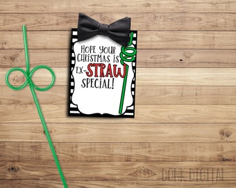 ExSTRAW Special Christmas Gift Tag – Printable Straw Tag (PDF)
