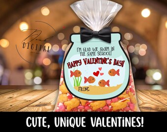 Fish Valentine's Day Cards: Printable (PDF)