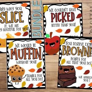Fall Appreciation Sign BUNDLE- Employee Appreciation- Teacher Lunch-Thanksgiving Thank you -Staff Appreciation-PTO PTA Themes