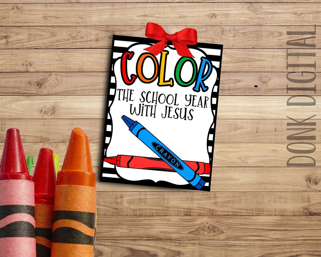 COLOR the School Year With Jesus - Sunday School Printable - Church ...