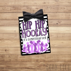 Hip HIp Hooray it&#39;s competition day- Good Luck Favor Tags- PDF file Instant Download -  Team Gift Tags- Competition Gift
