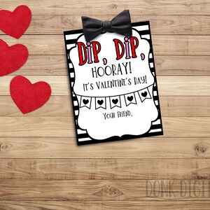 Fun Dip Valentine Card: Printable Classroom Valentines (PDF)