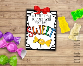 Back to School Gift Tag: Sweet Treat Student Tag (PDF)