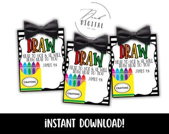 Draw Near to God Crayon box Tags: printable (PDF)