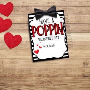 Have a POPPIN Valentines Day - Happy Valentines Day- Valentines Card- Printable Valentines- Classroom Valentine- Pop it Valentine- Popcorn