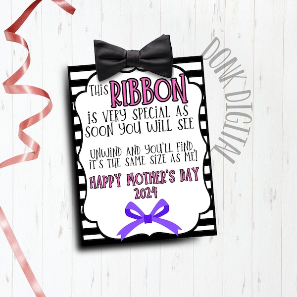 Mothers Day Ribbon Keepsake- Parent Gift- Mothers Day Gift-