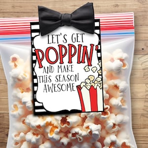 Lets get POPPIN and make this season awesome- Sports Tag Printable- Good luck tag - Team Gift Tags- Competition Gift