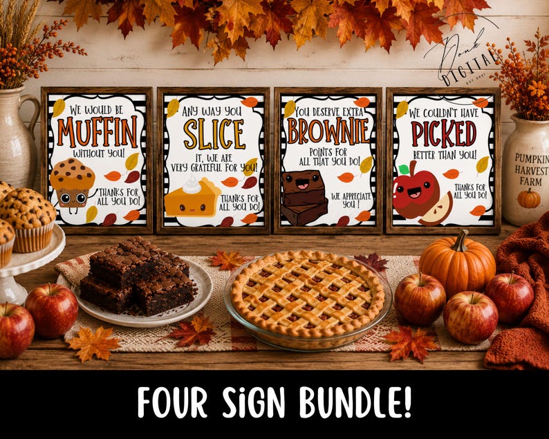 Fall Appreciation Sign BUNDLE- Employee Appreciation: printable (PDF) image 1