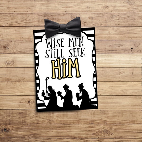 Wise men still seek Him- Religious Christmas Tag- Christian Tag- Church Tag