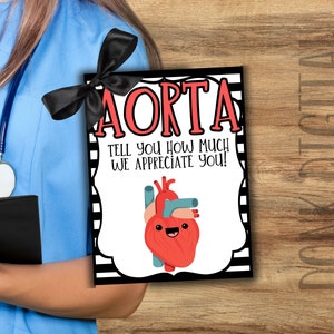 AORTA tell you how much we appreciate you - Nurse Tags- Nurse Week Gift- Medical Tag Appreciation-Appreciation Gift