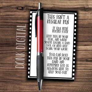 Pen Prayer Printable: Back to School Gift, Church Sunday School (PDF)